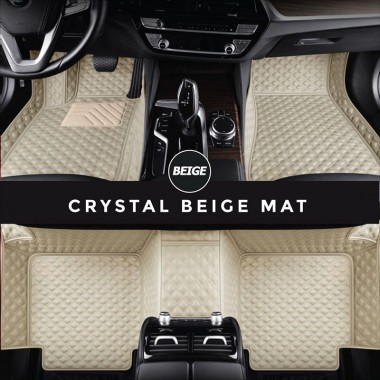 Beige Crystal Elite Luxury Hybrid Car Floor Mats for Sale