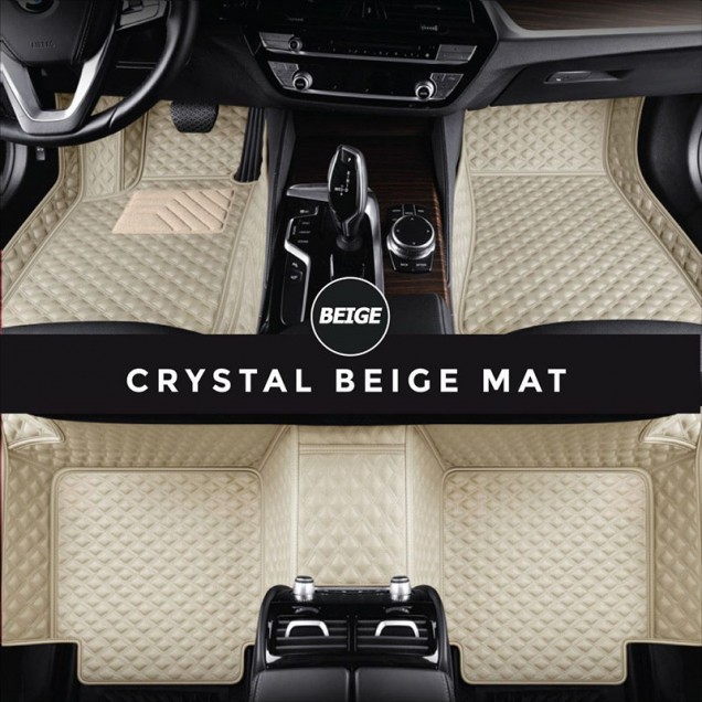 Beige Crystal Elite Luxury Hybrid Car Floor Mats for Sale