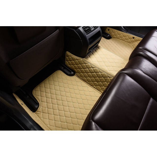Beige Luxury Leather Diamond Car Floor Mats for Sale Beige Luxury Leather Diamond Car Floor Mats for Sale