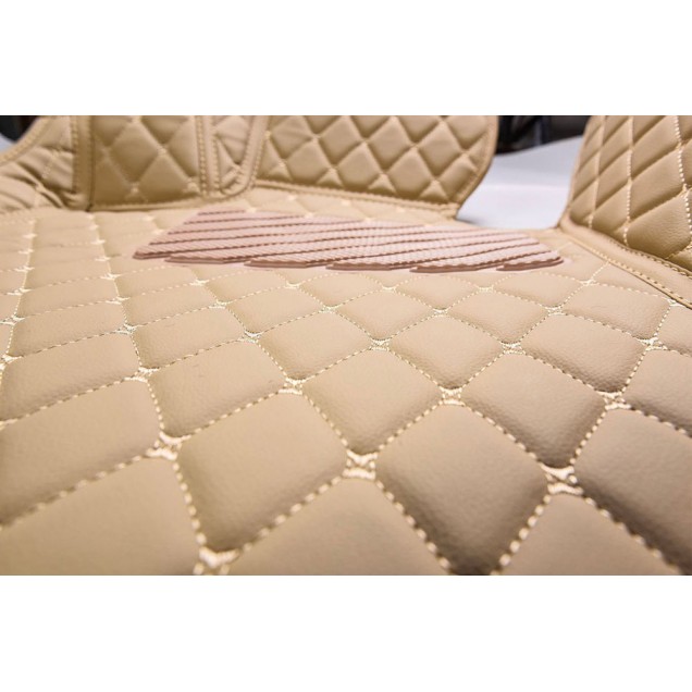 Beige Luxury Leather Diamond Car Floor Mats for Sale Beige Luxury Leather Diamond Car Floor Mats for Sale