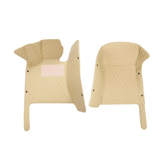 Beige Luxury Leather Diamond Car Floor Mats for Sale Beige Luxury Leather Diamond Car Floor Mats for Sale