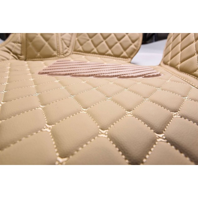 Beige Luxury Leather Diamond Car Mats for Sale Beige Luxury Leather Diamond Car Mats for Sale