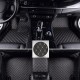 Black and Beige Stitching Luxury Leather Diamond Car Floor Mats for Sale Black and Beige Stitching Luxury Leather Diamond Car Floor Mats for Sale