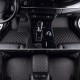 Black and Beige Stitching Luxury Leather Diamond Car Floor Mats for Sale Black and Beige Stitching Luxury Leather Diamond Car Floor Mats for Sale