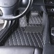 Black and Beige Stitching Luxury Leather Diamond Car Floor Mats for Sale Black and Beige Stitching Luxury Leather Diamond Car Floor Mats for Sale