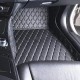 Black and Beige Stitching Luxury Leather Diamond Car Floor Mats for Sale Black and Beige Stitching Luxury Leather Diamond Car Floor Mats for Sale