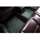Black and Green Stitching Luxury Leather Diamond Car Mats for Sale