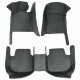 Black and Green Stitching Luxury Leather Diamond Car Mats for Sale
