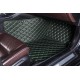Black and Green Stitching Luxury Leather Diamond Car Floor Mats for Sale