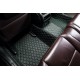 Black and Green Stitching Luxury Leather Diamond Car Floor Mats for Sale