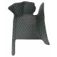 Black and Green Stitching Luxury Leather Diamond Car Floor Mats for Sale