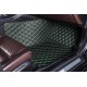 Black and Green Stitching Luxury Leather Diamond Car Mats for Sale