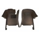 Black and Orange Stitching Luxury Leather Diamond Car Floor Mats for Sale