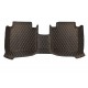 Black and Orange Stitching Luxury Leather Diamond Car Floor Mats for Sale