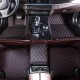 Black and Red Stitching Luxury Leather Diamond Car Floor Mats for Sale Black and Red Stitching Luxury Leather Diamond Car Floor Mats for Sale