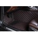 Black and Red Stitching Luxury Leather Diamond Car Floor Mats for Sale Black and Red Stitching Luxury Leather Diamond Car Floor Mats for Sale