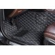 Black and White Stitching Luxury Leather Diamond Car Floor Mats for Sale