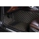 Black and Yellow Stitching Luxury Leather Diamond Car Floor Mats for Sale