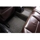 Black and Yellow Stitching Luxury Leather Diamond Car Floor Mats for Sale