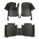 Black and Yellow Stitching Luxury Leather Diamond Car Floor Mats for Sale