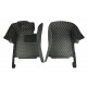 Black and Yellow Stitching Luxury Leather Diamond Car Floor Mats for Sale