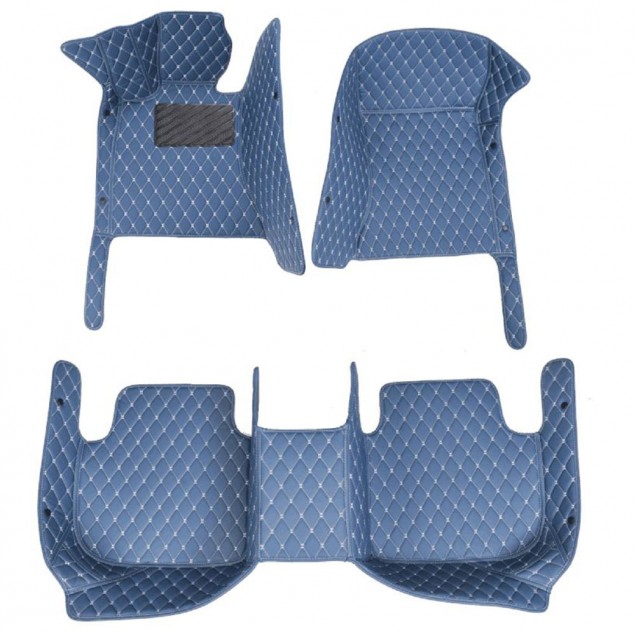 Blue Luxury Leather Diamond Car Mats for Sale