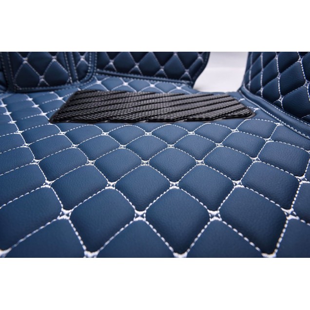Blue Luxury Leather Diamond Car Floor Mats for Sale