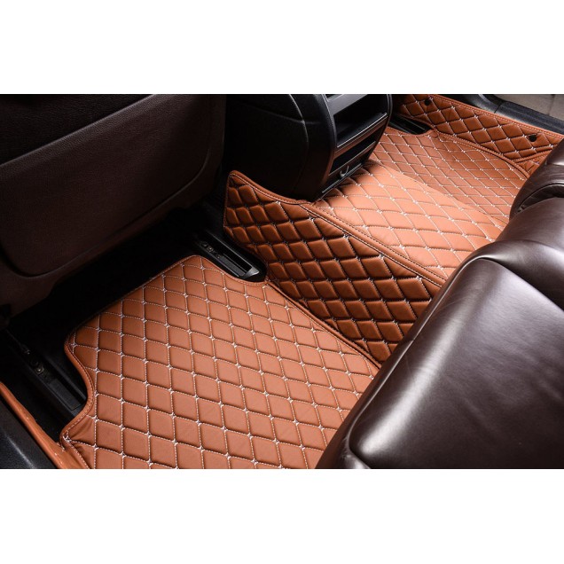 Brown Luxury Leather Diamond Car Floor Mats for Sale Brown Luxury Leather Diamond Car Floor Mats for Sale