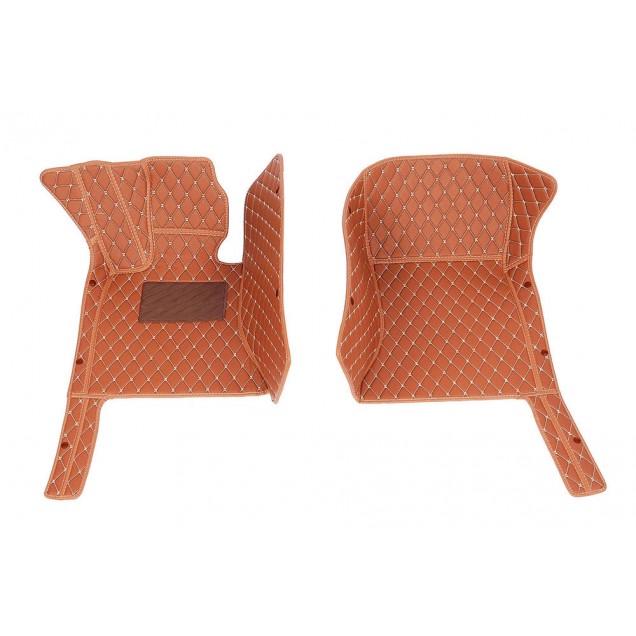Brown Luxury Leather Diamond Car Floor Mats for Sale Brown Luxury Leather Diamond Car Floor Mats for Sale