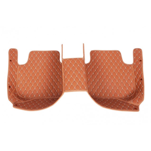 Brown Luxury Leather Diamond Car Floor Mats for Sale Brown Luxury Leather Diamond Car Floor Mats for Sale