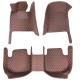Dark Brown Luxury Leather Diamond Car Floor Mats for Sale Dark Brown Luxury Leather Diamond Car Floor Mats for Sale
