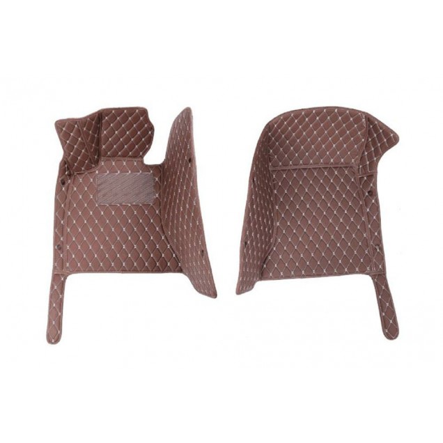Dark Brown Luxury Leather Diamond Car Floor Mats for Sale Dark Brown Luxury Leather Diamond Car Floor Mats for Sale