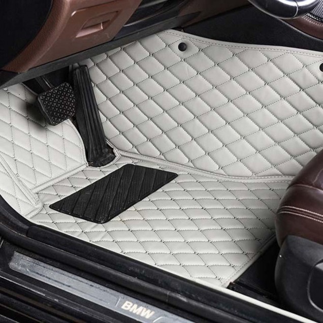 Grey Luxury Leather Diamond Car Floor Mats for Sale Grey Luxury Leather Diamond Car Floor Mats for Sale