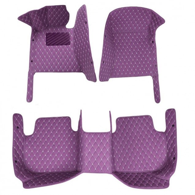 Purple Luxury Leather Diamond Car Floor Mats for Sale Purple Luxury Leather Diamond Car Floor Mats for Sale