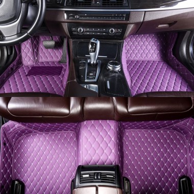 Purple Luxury Leather Diamond Car Mats for Sale