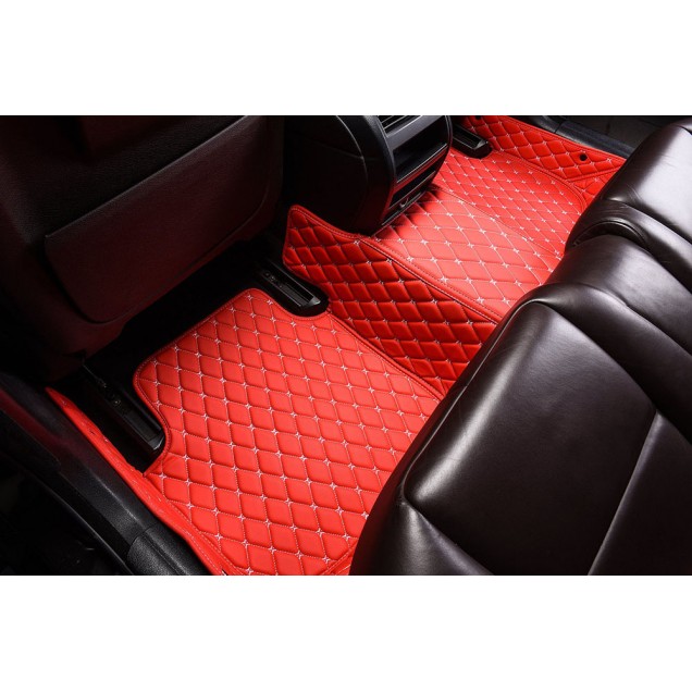 Red Luxury Leather Diamond Car Floor Mats for Sale Red Luxury Leather Diamond Car Floor Mats for Sale