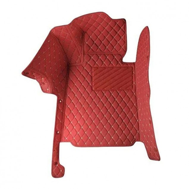 Wine Red Luxury Leather Diamond Car Floor Mats for Sale Wine Red Luxury Leather Diamond Car Floor Mats for Sale