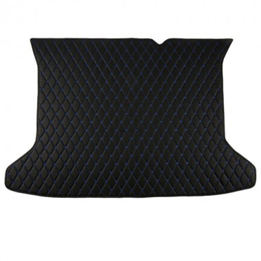 Black and Blue Stitching Luxury Leather Diamond Trunk Base Mats for Sale