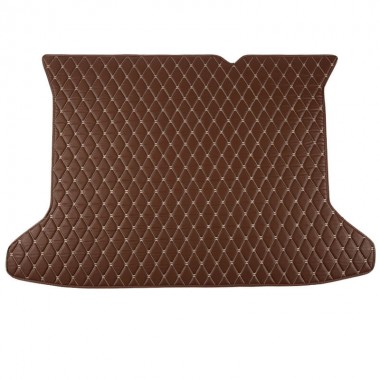 Dark Brown Luxury Leather Diamond Trunk Base Mats for Sale