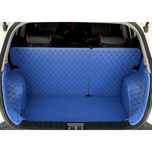 Blue Full Cover Luxury Leather Diamond Trunk Car Floor Mats for Sale Blue Full Cover Luxury Leather Diamond Trunk Car Floor Mats for Sale