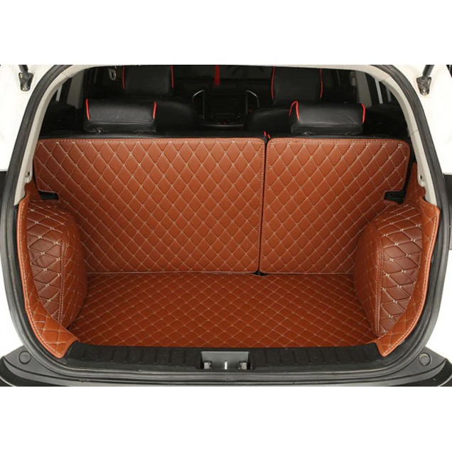Brown Full Cover Luxury Leather Diamond Trunk Car Floor Mats for Sale Brown Full Cover Luxury Leather Diamond Trunk Car Floor Mats for Sale