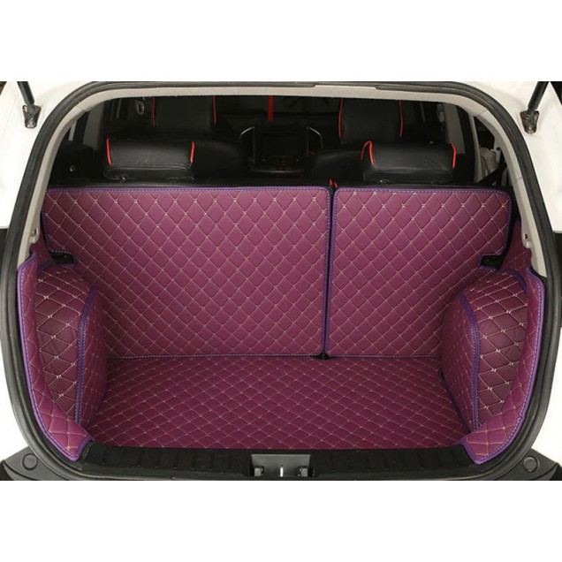 Purple Full Cover Luxury Leather Diamond Trunk Car Mats for Sale Purple Full Cover Luxury Leather Diamond Trunk Car Mats for Sale