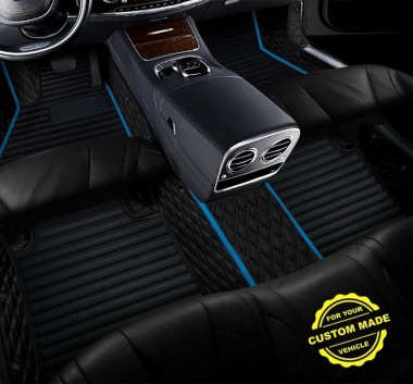 Light Blue Hybrid Line Series Premium Car Floor Mats for Sale
