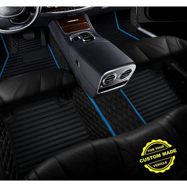 Light Blue Hybrid Line Series Premium Car Floor Mats for Sale Light Blue Hybrid Line Series Premium Car Floor Mats for Sale