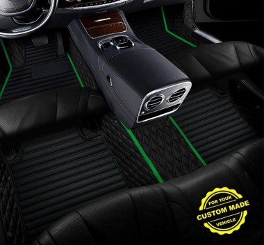 Lime Green Hybrid Line Series Premium Car Mats for Sale