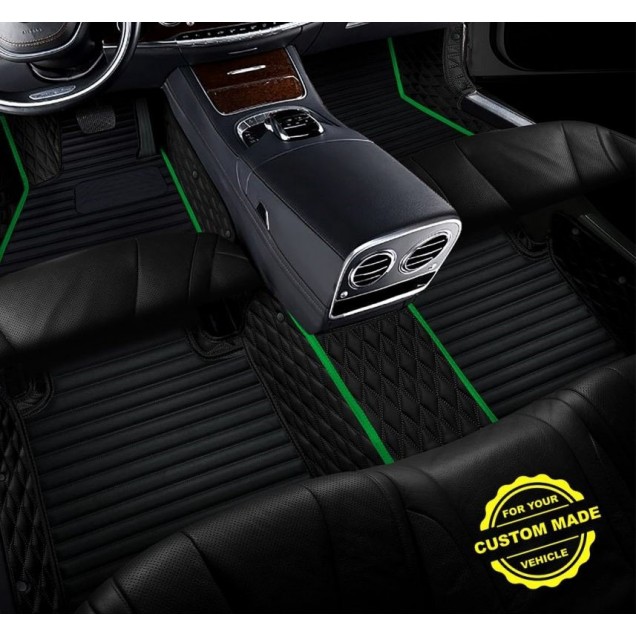 Lime Green Hybrid Line Series Premium Car Mats for Sale Lime Green Hybrid Line Series Premium Car Mats for Sale