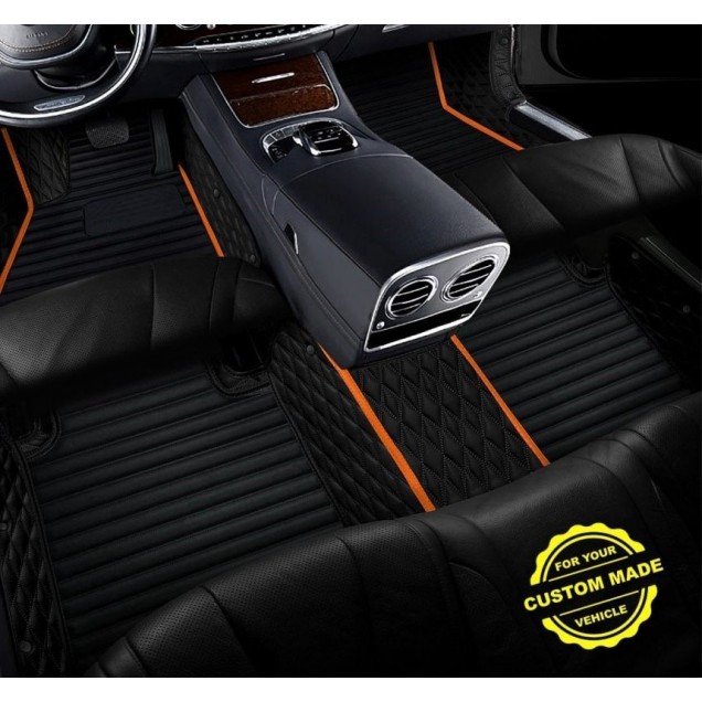 Orange Hybrid Line Series Premium Car Floor Mats for Sale Orange Hybrid Line Series Premium Car Floor Mats for Sale