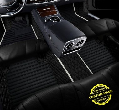 White Hybrid Line Series Premium Car Floor Mats for Sale