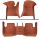 Brown Luxury Leather Stripe Car Floor Mats for Sale