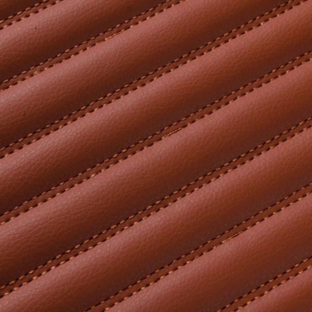 Brown Luxury Leather Stripe Car Floor Mats for Sale